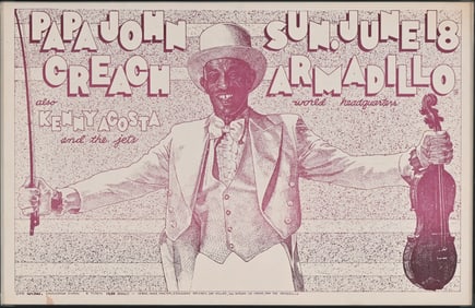 AWHQ Papa John Creach Poster by Guy Juke 1978,