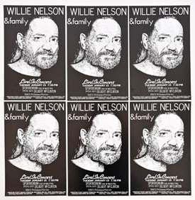 Willie Nelson 1980 Dallas Sportatorium Posters (6)