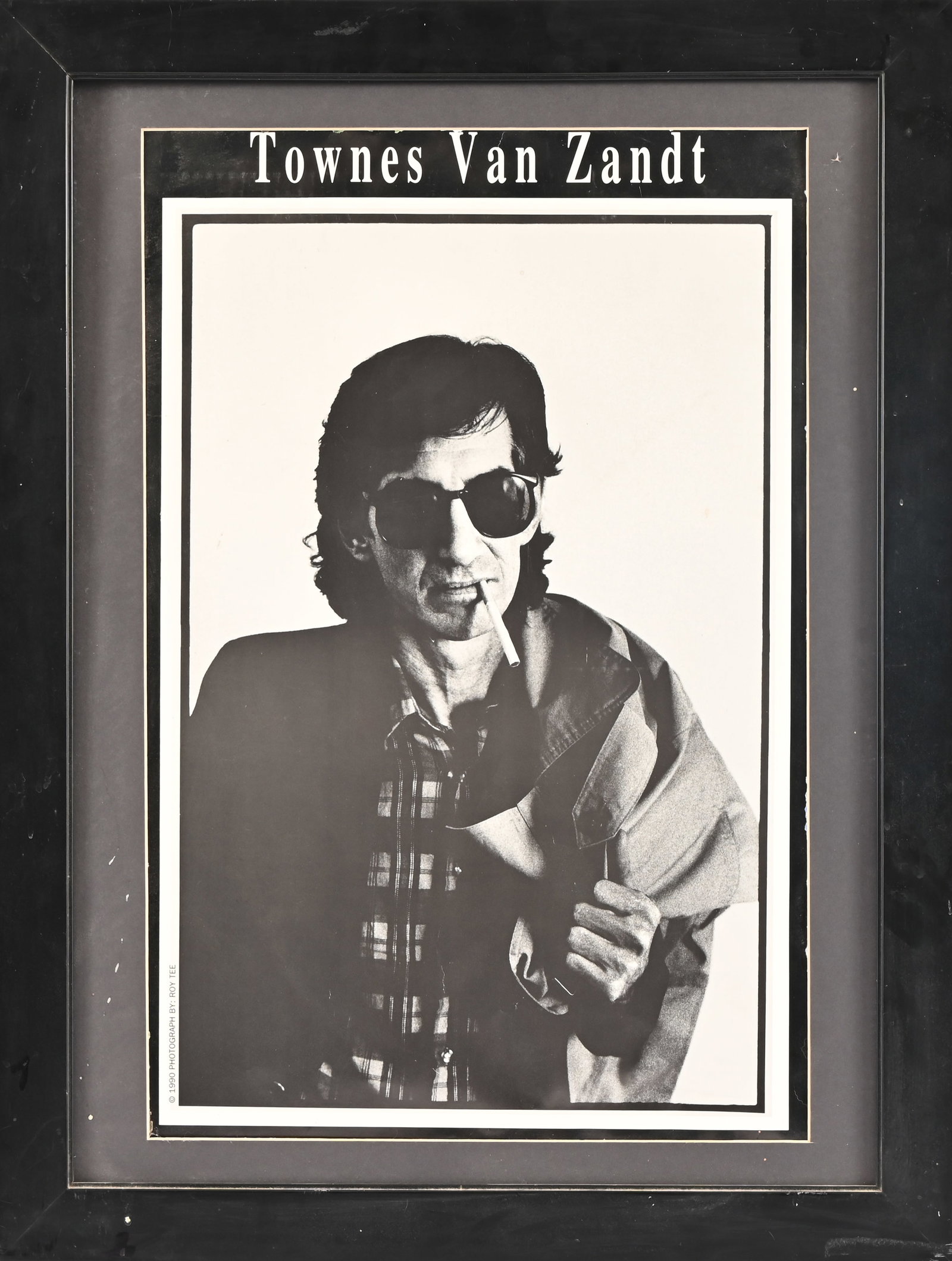 Townes Van Zandt Poster Circa 1990: Townes Van Zandt Poster, Circa 1990 from a photo by Roy Tee. Approximately 17" x 23"