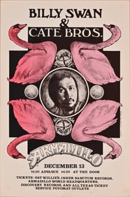 AWHQ Billy Swan & Cate Bros Poster 1975
