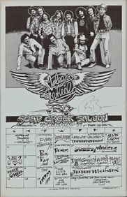 Soap Creek Saloon, Ray Benson Signed Poster 1977