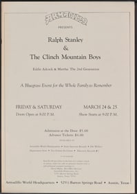 Armadillo World Headquarters Ralph Stanley Poster
