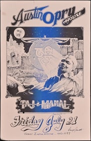Austin Opry House Taj Mahal Poster, Signed