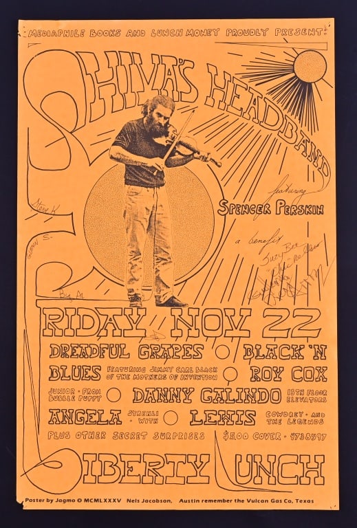 Liberty Lunch Shiva's Headband Poster Signed: Poster by JAGMO, 11x17