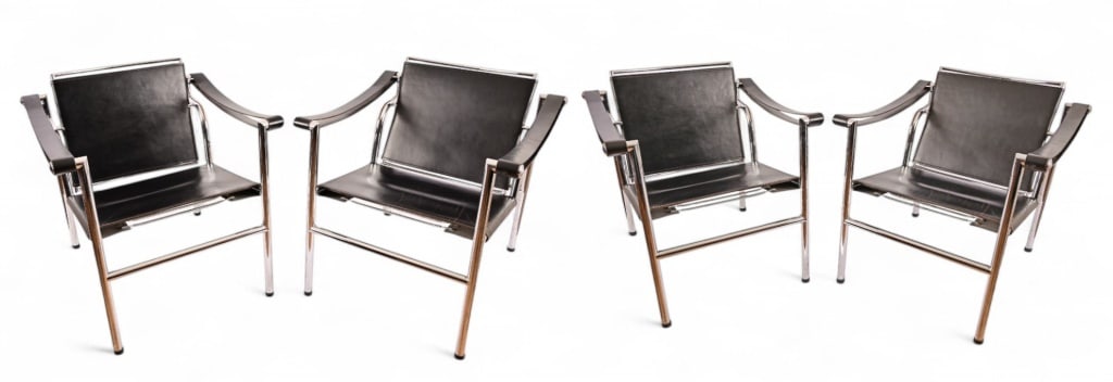 (4) Le Corbusier LC1 Basculant Replica Chairs (1 of 11)