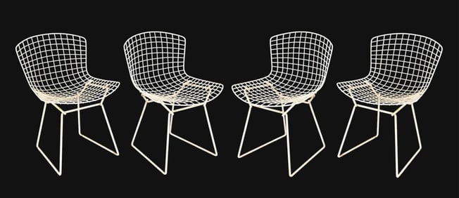 Bertoia Style Painted Metal Chairs