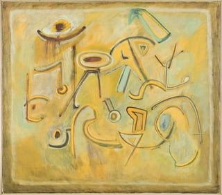 Carol Barth Original Abstract Painting 1969