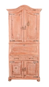 Pine Secretary Once-Piece Cabinet
