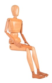 Vintage Life-Size Fully Articulated Wood Mannequin