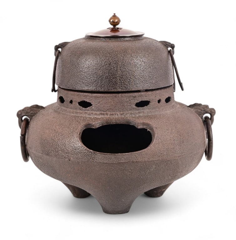 Antique Japanese Chagama Cast Iron Tea Kettle (1 of 13)