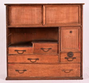 Vintage Japanese Cha Tansu Tea Cabinet
