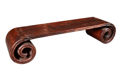 Antique Japanese Carved Wooden Bench