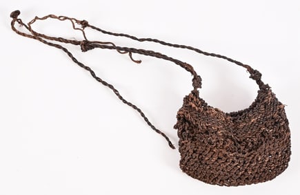 Antique African Woven Kola Nut Satchel