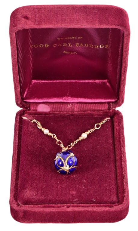 Faberge Egg 14K Gold Pendant Necklace (1 of 8)