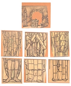 "Saints", Stained Glass Sketches