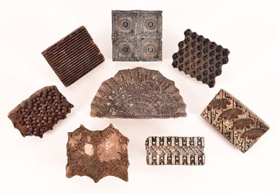 Hand Carved Wooden Batik Textile Stamp Collection