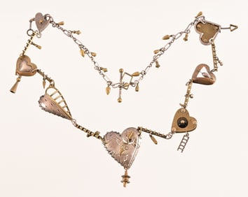 Thomas Mann Artisan Techno-Romantic Heart Necklace