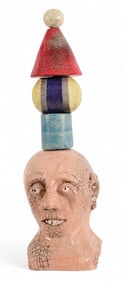 Billy Ray Mangum Ceramic Head Art Sculpture
