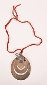 African Silver Pendant Necklace