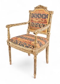 Antique Louis XVI Carved Painted Chair