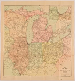 1908 Ninth Division Railway Mail Service Map