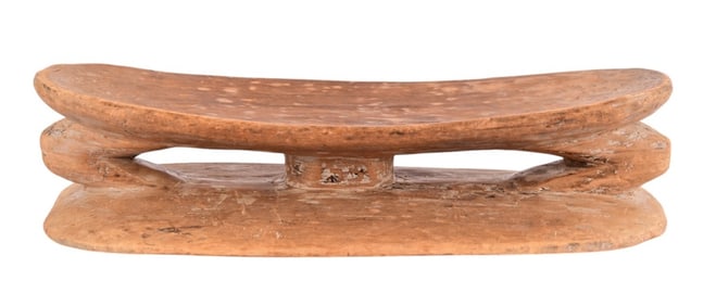 African Lobi Tribal Hand-Carved Wooden Stool