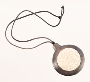 Antique Chinese Porcelain Whistle Necklace