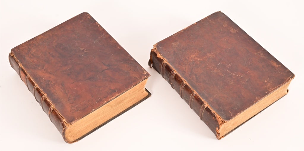 "Scott's Family Bible" Volumes I & III: Leather bound. Thomas Scott, D.D, Rector of Aston Sanford, Bucks, and Chaplain to the Lock Hospital. Published in 1811, Philadelphia.