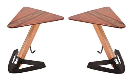(2) Field Plow Repurposed Side Tables