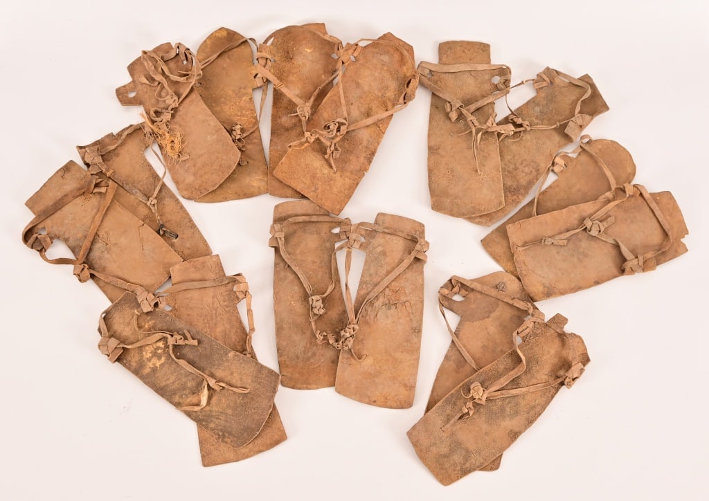 African Kenyan Turkana Sandal Collection: Eight pair