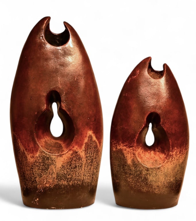Large Abstract Pottery Decor (Pair) (1 of 1)