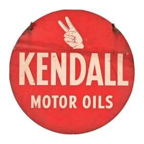 Kendall Motor Oils Double-Sided Metal Sign