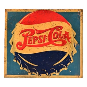 Pepsi Cola Tin Advertising Sign