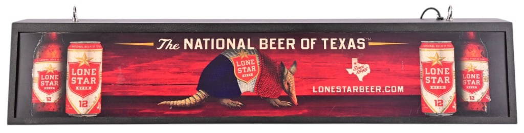 Lone Star Beer Billiards Table Light: Working condition. Measures 51" x 13 1/4" x 10".