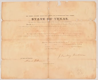 1847 H.E. McCulloch Ranger Company Document