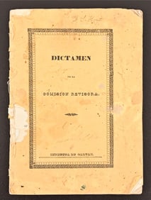 "Dictamen de la Comision Revisora" Pamphlet, 1835