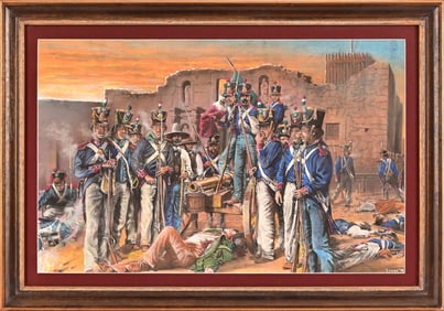 Mark Lemon "Mexican Soldados" Alamo Painting