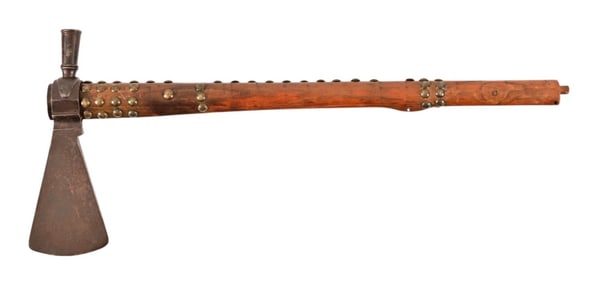 Native American Brass Pipe Tomahawk