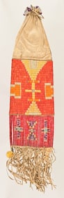 Sioux Quilled & Beaded Tobacco Bag