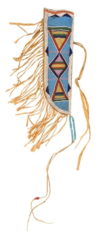 Native American Indian Fully Beaded Knife Sheath (1 of 9)