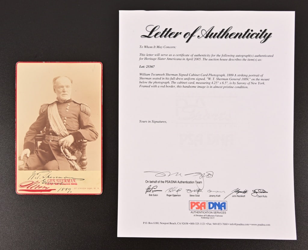 Gen. William Tecumseh Sherman Signed Cabinet Card (1 of 3)