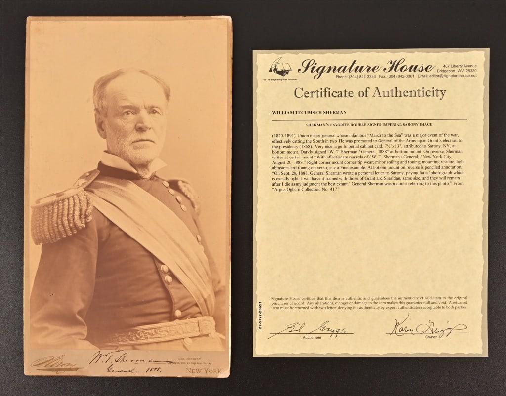 Gen. William Tecumseh Sherman Double-Signed Photo (1 of 5)
