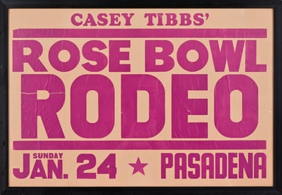 Casey Tibbs' Rose Bowl Rodeo Pasadena Texas Poster