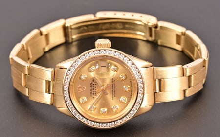 Rolex Ladies' Oyster Perpetual 18K DateJust Watch