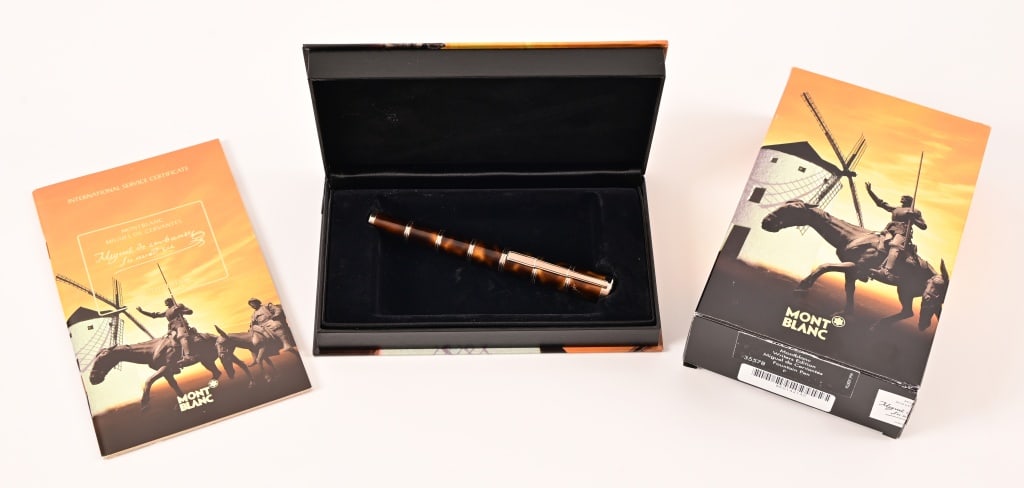Montblanc Miguel de Cervantes LE Fountain Pen: Montblanc Writer's Limited Edition 2005 Miguel de Cervantes fountain pen. No. 14214/17000. Excellent condition in original box