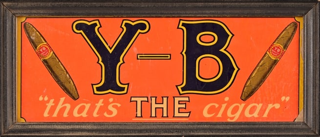 Y-B Cigars Cardboard Advertisement