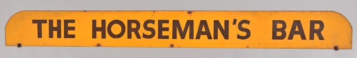 The Horseman's Bar Double Sided Metal Sign