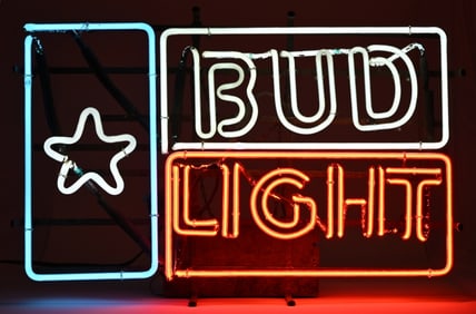 Bud Light Texas Flag Neon Sign