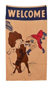 Vintage Saddle Bronc Rodeo Banner