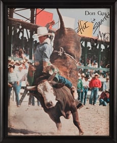 Hall of Fame Cowboy Don Gay Signed Poster